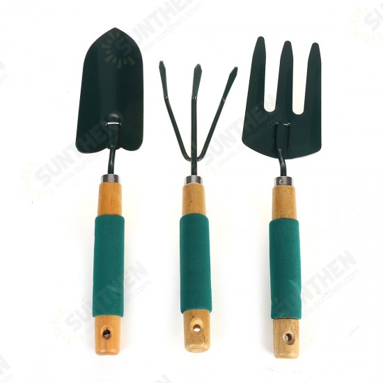 3Pcs Mini Gardening Plant Pot Gardening Tools Small Durable Shovel Rake Spade Set Tool