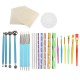 40Pcs Mandala Dotting Tools Set Kit Painting Rocks Stone Art Pen Paint Stencil Tools Kit