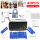 40Pcs Unlocking Practice Training Lock Key Extractor Padlock Lockpick Tool Kit