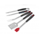 4PCS BBQ Stainless Steel Barbecue Utensils Kit Outdoor Grill Tools Brush Tong Tools Kit