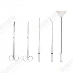 5Pcs Stainless Steel Aquarium Aquascaping Tank Aquatic Plant Fish Cutter Tweezers Tool with Pouch 5Pcs Stainless Steel Aquarium Aquascaping Tank Aquatic Plant Fish Cutter Tweezers Tool with Pouch
