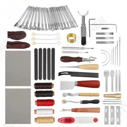 65Pcs Professional Leather Craft Working Tools Kit for Hand Sewing Tools DIY 65Pcs Professional Leather Craft Working Tools Kit for Hand Sewing Tools DIY