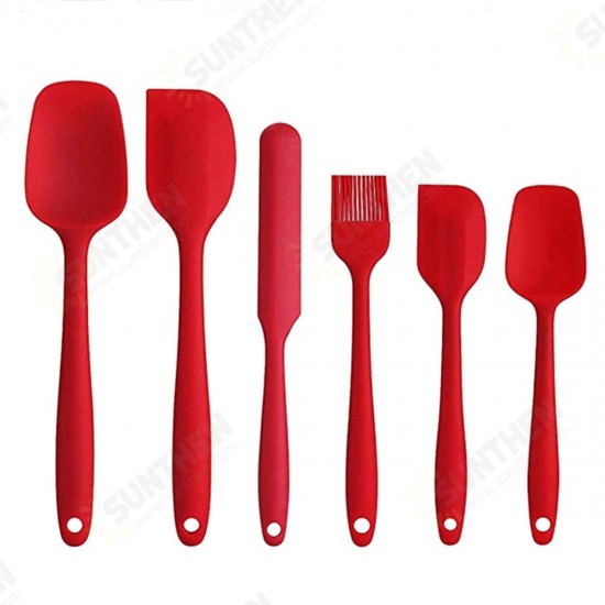 6PCS Non-Stick Rubber Spatula Set Heat-Resistant Spatula Kitchen Utensils Set Tools Kit