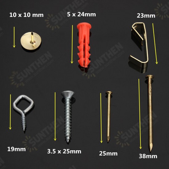 73pcs Wall Anchors Wood Screw Assortment Raw Fittings Sets Tools With Box