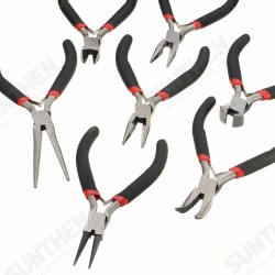 7Pcs Mini Beading Pliers Tools Round Flat Long Nose Multi Size Pliers Set 7Pcs Mini Beading Pliers Tools Round Flat Long Nose Multi Size Pliers Set