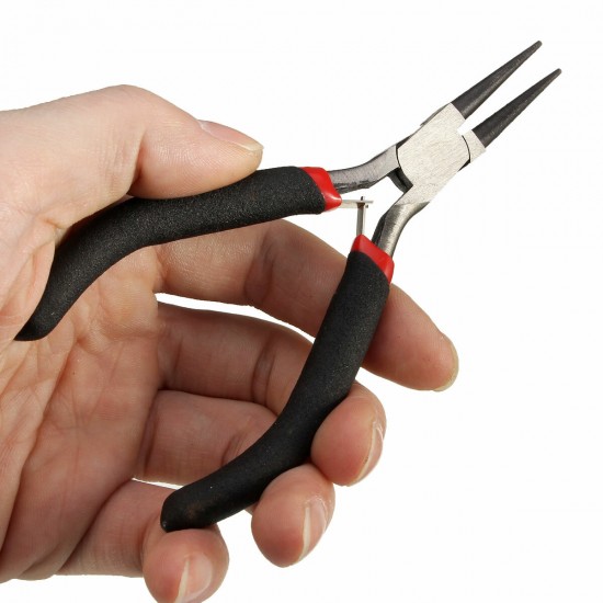 7Pcs Mini Beading Pliers Tools Round Flat Long Nose Multi Size Pliers Set