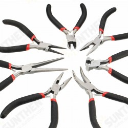7Pcs Mini Beading Pliers Tools Round Flat Long Nose Multi Size Pliers Set 7Pcs Mini Beading Pliers Tools Round Flat Long Nose Multi Size Pliers Set