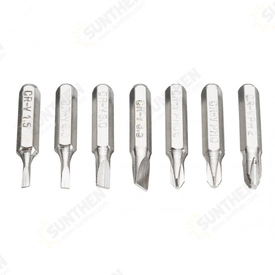 8 in 1 Pen Style Precision Pocket Screwdriver Bit Set Slotted Phillips Screw