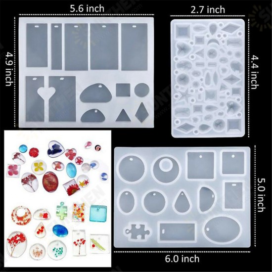 83x Silicone Resin Casting Mold Tool Sets Kit DIY Pendant Jewelry Bracelet Making