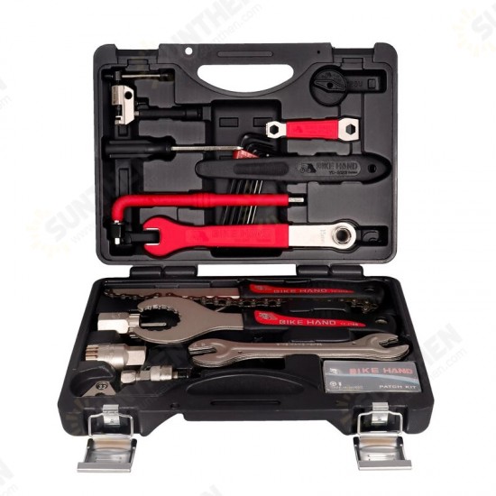 YC-728 18 In 1 Bicycle Service Tool Kit Multiple Function Repair Tools BB Bottom Bracket Hub Freewheel Pedal Spoke Chain Service