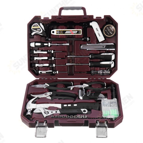 105128 Household Comprehensive Service Kit with Plastic Toolbox