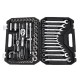 61PCS Professional Car Repair Hand Tool Set General Tool Kit with Plastic Toolbox Storage Case Socket Wrench for Auto Repair Tools