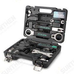 CT-K01 Bicycle Repair Tools Box 18 In 1 Cycling Multitool Chain Pedal BB Wrench Hex Key Bike Tools Kit Box Set Bike Repair Kit CT-K01 Bicycle Repair Tools Box 18 In 1 Cycling Multitool Chain Pedal BB Wrench Hex Key Bike Tools Kit Box Set Bike Repair Kit