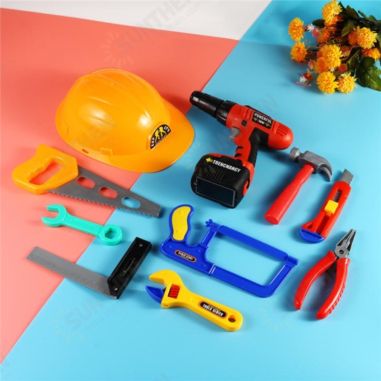 Children's Toolbox Baby Simulation Repair Tool Electric Drill Screwdriver Repair Tool Toy Set Boy Kid Toys Craftsman DIY Hand Engineer Tool