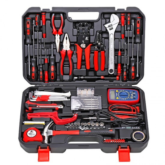 H2923A 138pcs Telecommunications Electrician Network Pliers Household Network Circuit Repair Combination Tools Kit