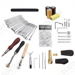 Leather Sewing Thread Carving DIY Leather Craft Tools Hand Stitching Kit Set Leather Sewing Thread Carving DIY Leather Craft Tools Hand Stitching Kit Set