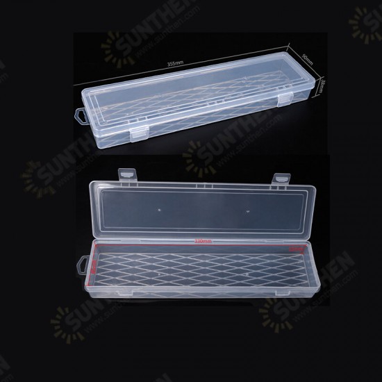 Long Tool Box 14-inches Parts Box Transparent Component Box Jewelry Gadget Storage Small Box