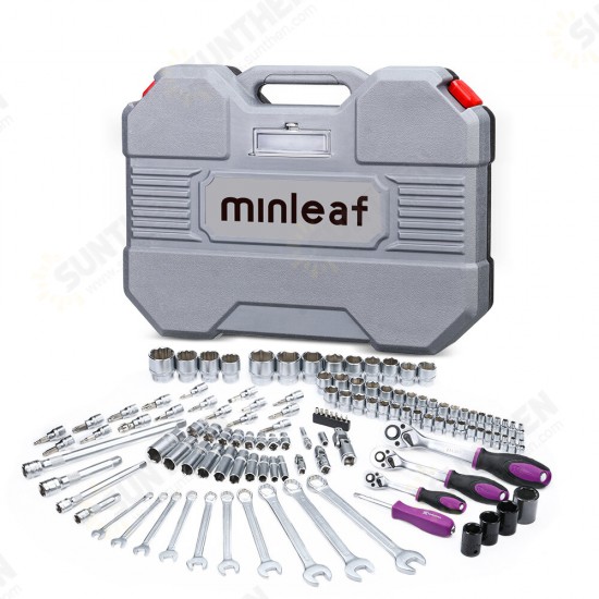 ML-TS1 120Pcs CR-V Multifunction Auto Repair Tool Box Set Torque Ratchet Wrench Combo Tools Kit Car Repairing Tool