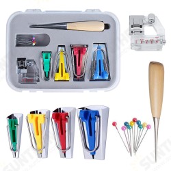Sewing Tape Maker Kits 4 Sizes 6/12/18/25MM Household DIY Fabric Patchwork Accessories Tool with Binding Foot Craft Clips Awl Quilter's Pin Sewing Tape Maker Kits 4 Sizes 6/12/18/25MM Household DIY Fabric Patchwork Accessories Tool with Binding Foot Craft Clips Awl Quilter's Pin