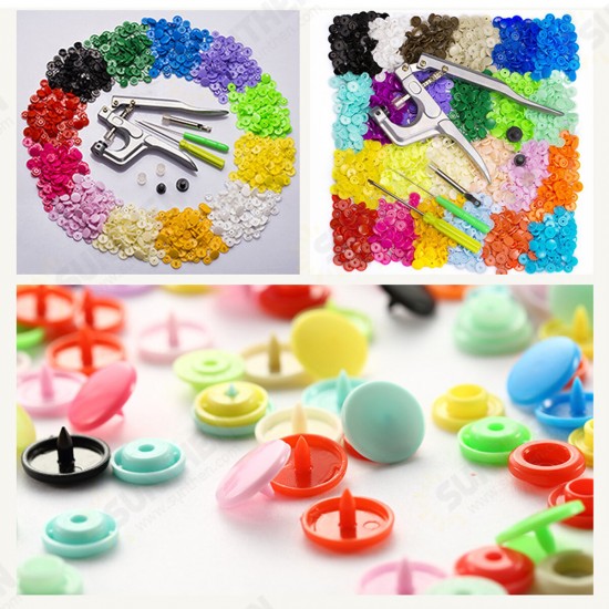 T5 Plastic Fastener Snap 150/240/360Pcs Closures Buttons for Cloth Resin Press