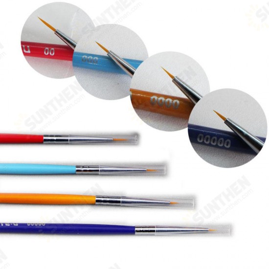 UA90026 4Pcs Model Special Point Brush Models Hobby Painting Tools Accessory Hook Line Pen