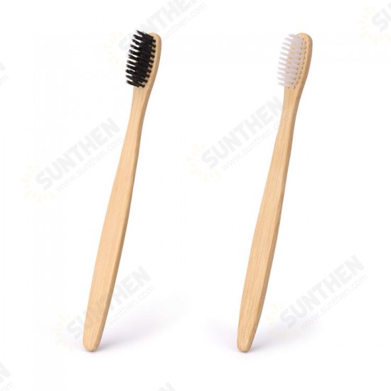 4pcs Eco Friendly Bamboo Charcoal Soft Fine Bristles Bamboo Handle Manual Toothvrushs for Adult