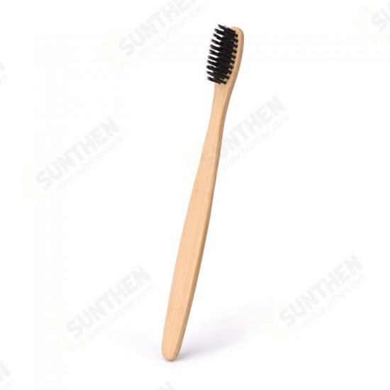 4pcs Eco Friendly Bamboo Charcoal Soft Fine Bristles Bamboo Handle Manual Toothvrushs for Adult