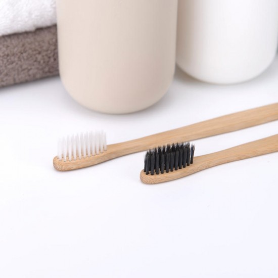4pcs Eco Friendly Bamboo Charcoal Soft Fine Bristles Bamboo Handle Manual Toothvrushs for Adult