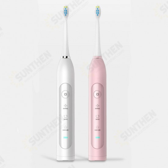 CG-105 Multi-purpose Sonic Electric Toothbrush 3 Brush Modes Wireless USB Rechargeable Toothb