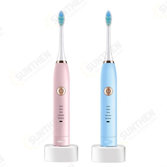 Electric Toothbrush Waterproof USB Rechargeable Tooth Brushes 5 Modes Adjustable Whitening Teeth Brush