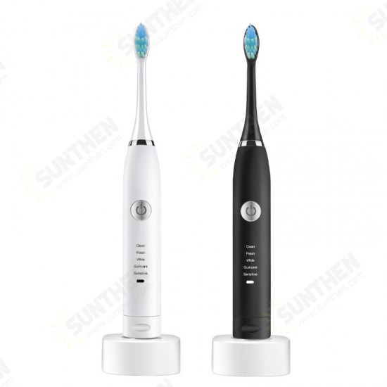 Electric Toothbrush Waterproof USB Rechargeable Tooth Brushes 5 Modes Adjustable Whitening Teeth Brush