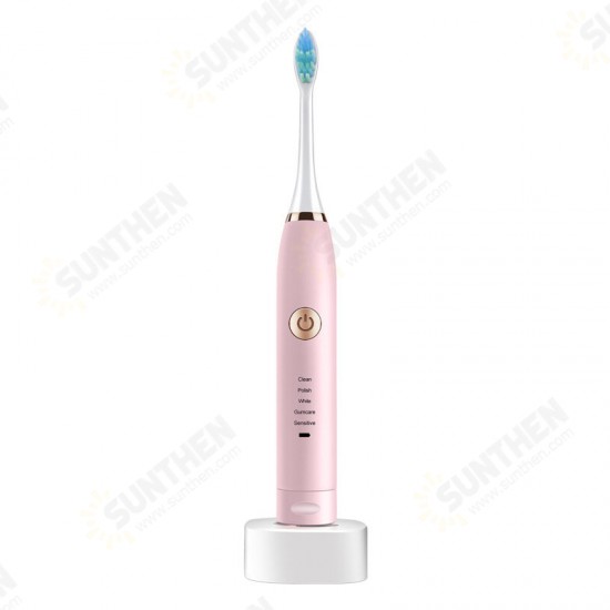 Electric Toothbrush Waterproof USB Rechargeable Tooth Brushes 5 Modes Adjustable Whitening Teeth Brush