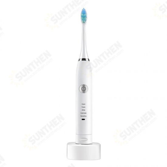 Electric Toothbrush Waterproof USB Rechargeable Tooth Brushes 5 Modes Adjustable Whitening Teeth Brush