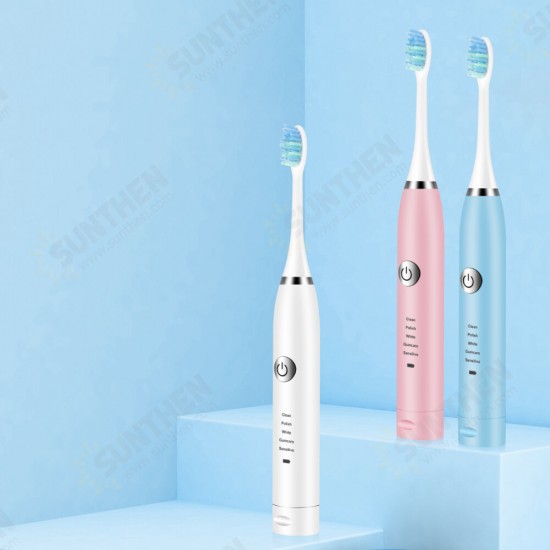 Electric Toothbrush Waterproof USB Rechargeable Tooth Brushes 5 Modes Adjustable Whitening Teeth Brush