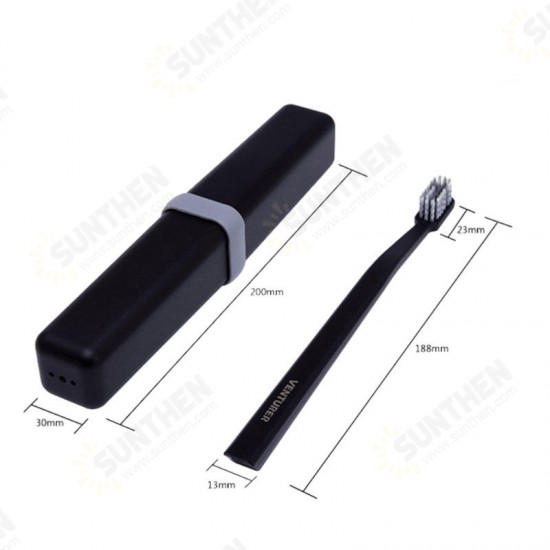 BT-938 Environmental Economic Charcoal Black Toothbrush Tongue Cleaner Medium Soft Bristle