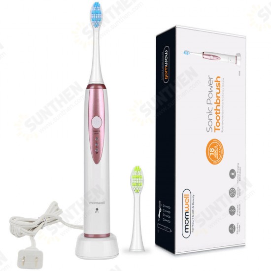 D02 Sonic Wireless Electric Toothbrush Rechargeable IPX7 Waterproof 3 Brushing Modes Electric Toothbrush For Deep Oral Care