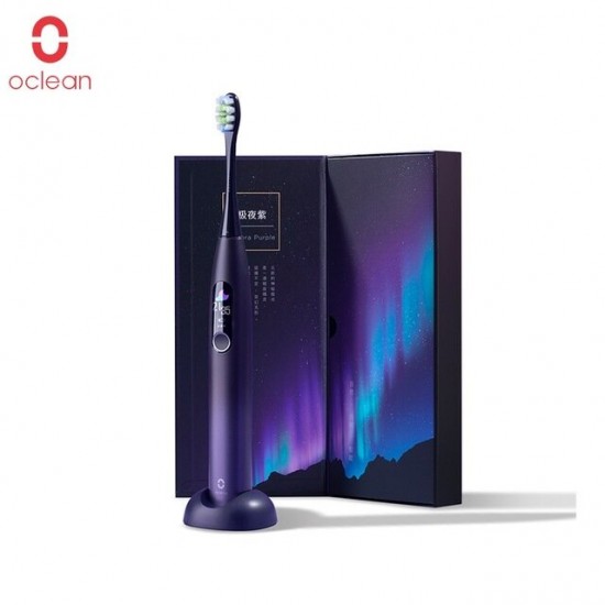X PRO Smart Touch Screen Sonic Electric Toothbrush 32 Levels IPX7 Waterproof 2hrs Fast Charging Intelligent Tooth Cleaner Support App for IOS & Android