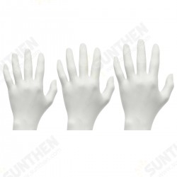 100 pcs White Thickness Disposable Nitrile Latex Gloves Waterproof Kitchen Safety Food Prep Cooking Glove 100 pcs White Thickness Disposable Nitrile Latex Gloves Waterproof Kitchen Safety Food Prep Cooking Glove