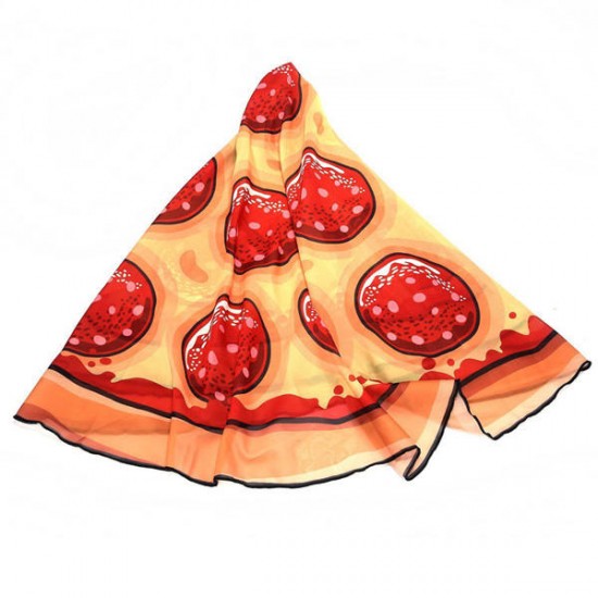 150cm Donut Pizza Pineaaple Printing Thin Dacron Beach Towel Shawl Bed Sheet Tapestry