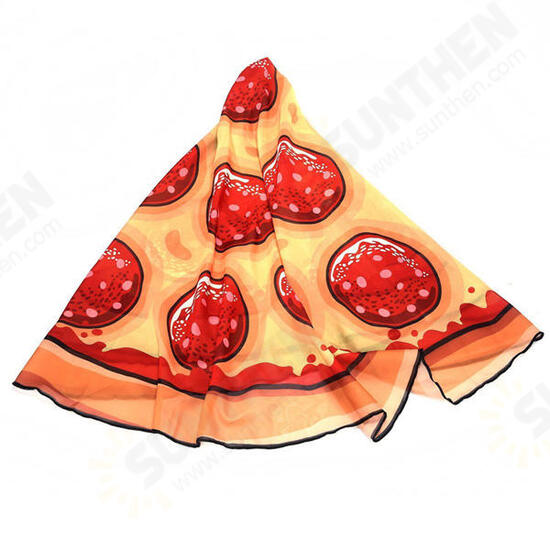 150cm Donut Pizza Pineaaple Printing Thin Dacron Beach Towel Shawl Bed Sheet Tapestry