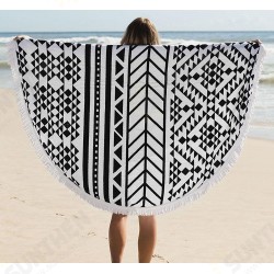 150cm Pure Cotton Bohemia Roud Tassel Knitted Beach Towel Lantern Towel Home Blanket 150cm Pure Cotton Bohemia Roud Tassel Knitted Beach Towel Lantern Towel Home Blanket