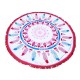 150cm Pure Cotton Cut Pile Printing Round Beach Towel Yoga Mat Bed Sheet Tapestry Tablecloth