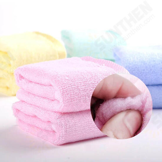 25*25cm Bamboo Fiber Antibacterial Handkerchief Absorbent Soft Baby Face Towel