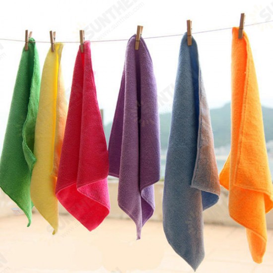 25*25cm Microfiber Absorbent Face Towel Soft Bath Washcloth