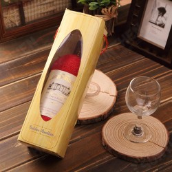 34x72cm Boxed Cotton Absorbent Wine Shape Towel Festival Valentine Weeding Gift Party Decor 34x72cm Boxed Cotton Absorbent Wine Shape Towel Festival Valentine Weeding Gift Party Decor