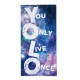 70x140cm Polyester Fiber Galaxy YOLO Pattern Bath Beach Towel Soft Reactive Print Washcloth