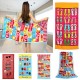 70x150cm Colorful Cartoon Printing Quick Dry Beach Towels Absorbent Microfiber Bath Towel