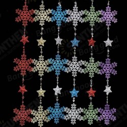 Christmas Star Snowflake Garland Hanging Pendant Tree Party Window Door Decoration Christmas Star Snowflake Garland Hanging Pendant Tree Party Window Door Decoration