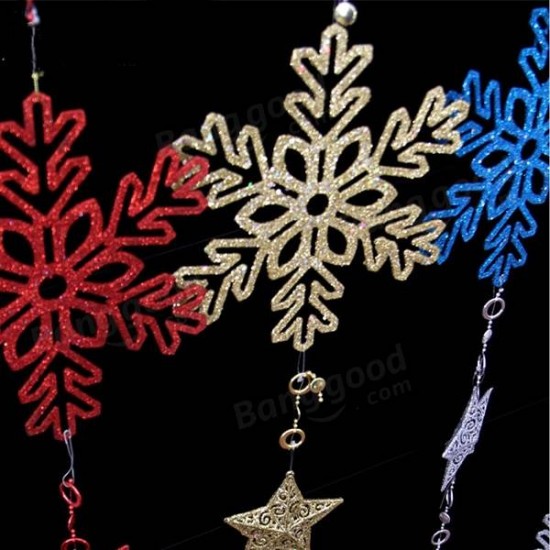 Christmas Star Snowflake Garland Hanging Pendant Tree Party Window Door Decoration