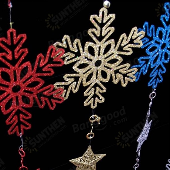 Christmas Star Snowflake Garland Hanging Pendant Tree Party Window Door Decoration